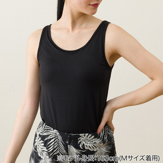WOMENS SUPER COOL TANK TOP WITH BUILTIN BRANE BK L