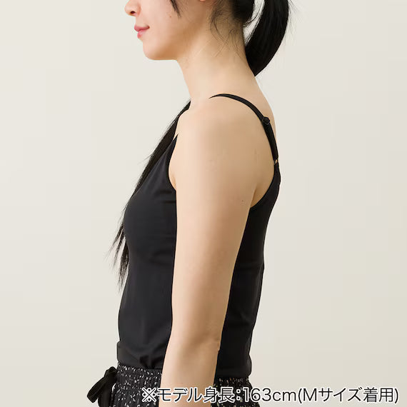 WOMENS SUPER COOL CAMISOLE WITH BUILTIN BRANE BK L