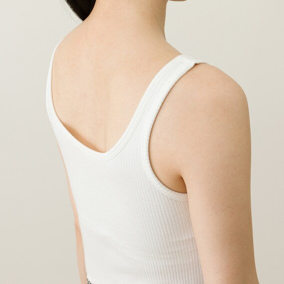 WOMENS SUPER COOL RIBBED TANK TOP WITH BUILTIN BRAEWH M