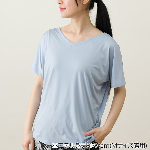 ÁO THUN NỮ SIÊU MÁT TAY DOLMAN MÀU XANH SIZE M
