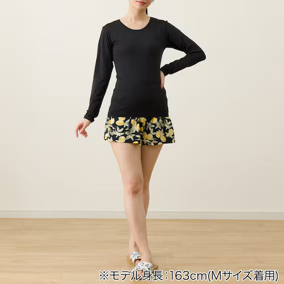 WOMENS UV CUT SUPERCOOL LONG SLEEVE SHIRT NE BK LL