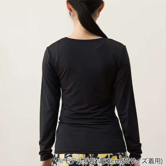 WOMENS UV CUT SUPERCOOL LONG SLEEVE SHIRT NE BK L