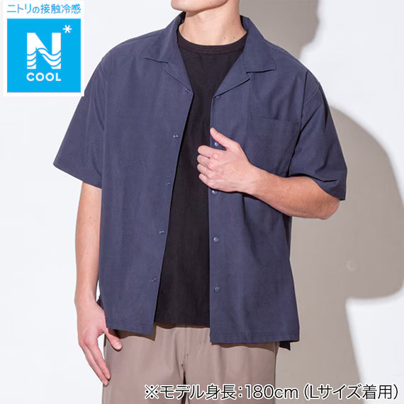 MENS COOL CUT GEORGETTE SHORT SLEEVESHIRTNE BL M
