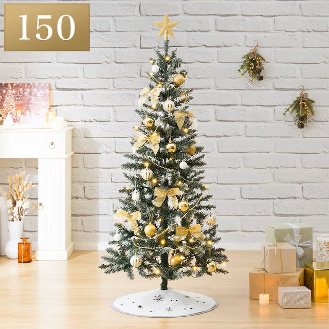 BỘ CÂY THÔNG PHỦ TUYẾT KÈM ĐỒ TRANG TRÍ NOEL 150 n4BF