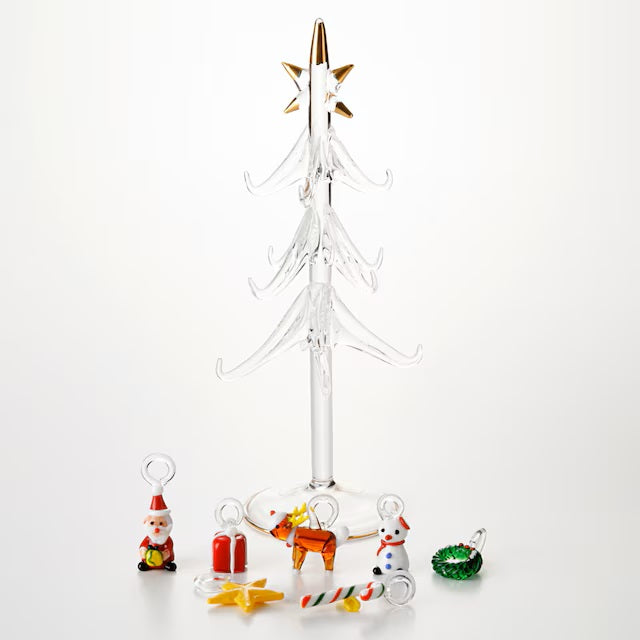 CHRISTMAS ORNAMENT GLASS TREE RW-G68 n4RW