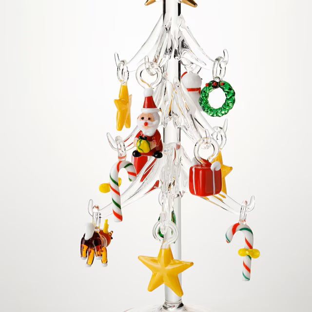 CHRISTMAS ORNAMENT GLASS TREE RW-G68 n4RW