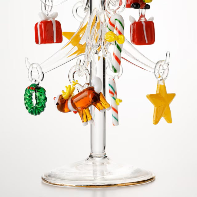 CHRISTMAS ORNAMENT GLASS TREE RW-G68 n4RW