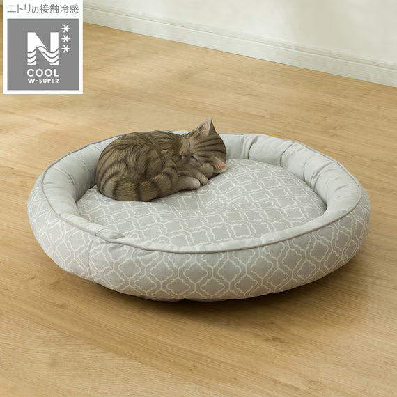 PET BED N-COOL WSP L-ROUND GY S254