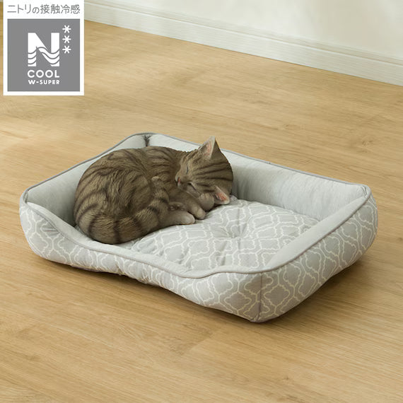 PET BED N-COOL WSP M-SQUARE GY S254