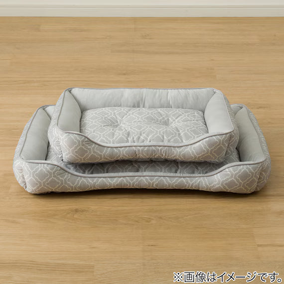 PET BED N-COOL WSP M-SQUARE GY S254