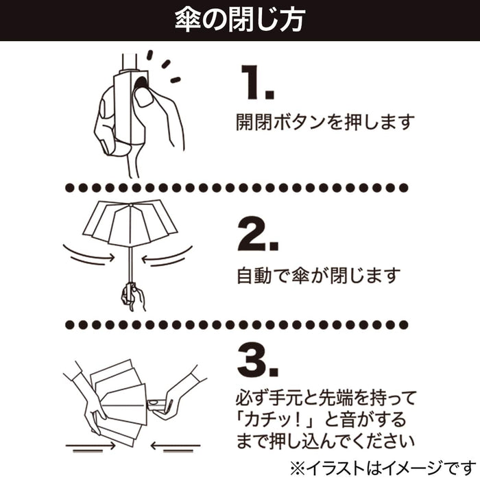 55CM TW UMBRELLA AUTO BK