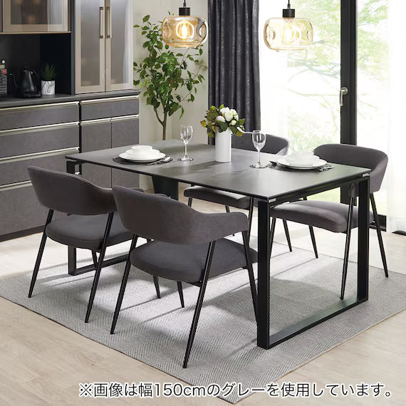 BỘ BÀN ĂN GỐM CERAL 150/90 MÀU XÁM/ĐEN