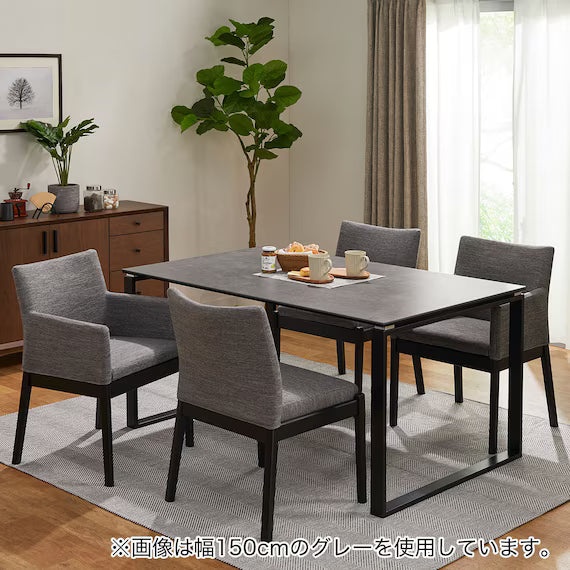 BỘ BÀN ĂN GỐM CERAL 150/90 MÀU XÁM/ĐEN