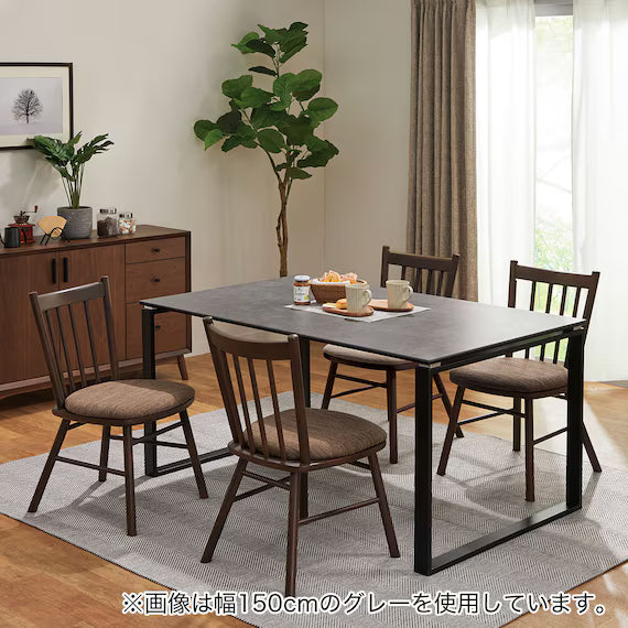 BỘ BÀN ĂN GỐM CERAL 150/90 MÀU XÁM/ĐEN