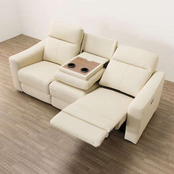 SOFA ĐIỆN 3 CHỖ KÈM BÀN UM04 MÀU KEM