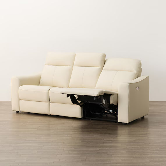 SOFA ĐIỆN 3 CHỖ KÈM BÀN UM04 MÀU KEM