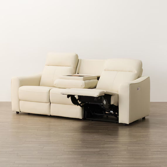 SOFA ĐIỆN 3 CHỖ KÈM BÀN UM04 MÀU KEM
