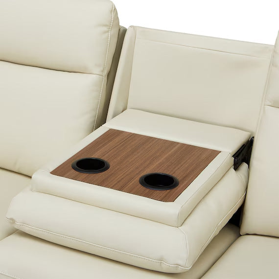 SOFA ĐIỆN 3 CHỖ KÈM BÀN UM04 MÀU KEM