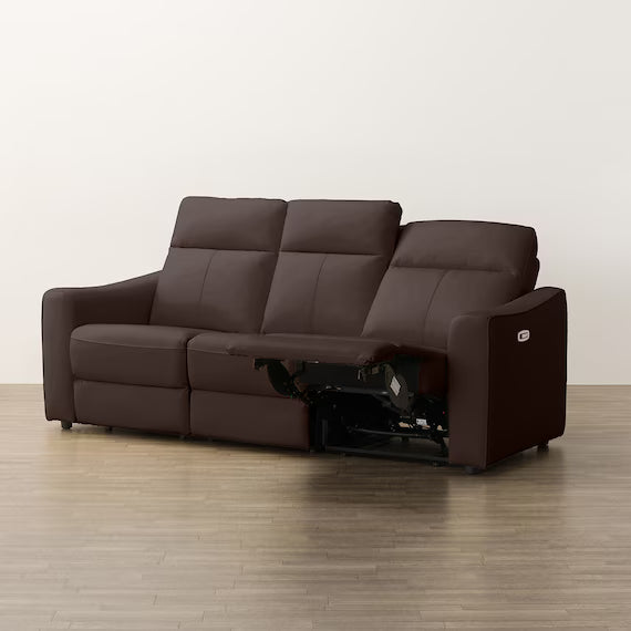 SOFA ĐIỆN 3 CHỖ KÈM BÀN UM04 MÀU NÂU ĐẬM