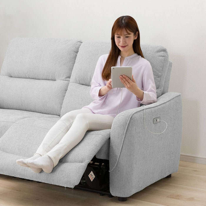 WIDE 2SEATER RECLINING SOFA HE02N LGY