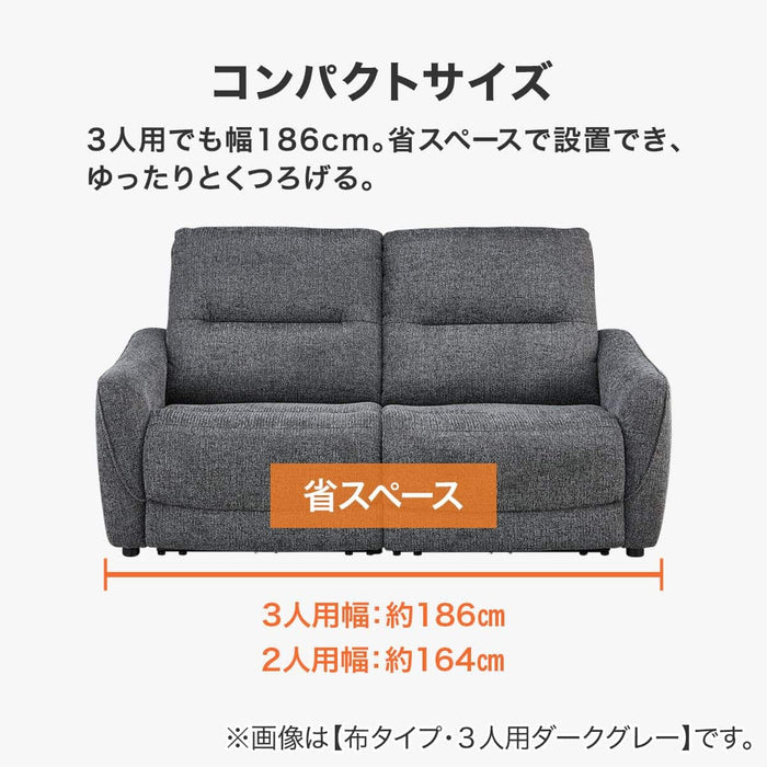 WIDE 2SEATER RECLINING SOFA HE02N DGY