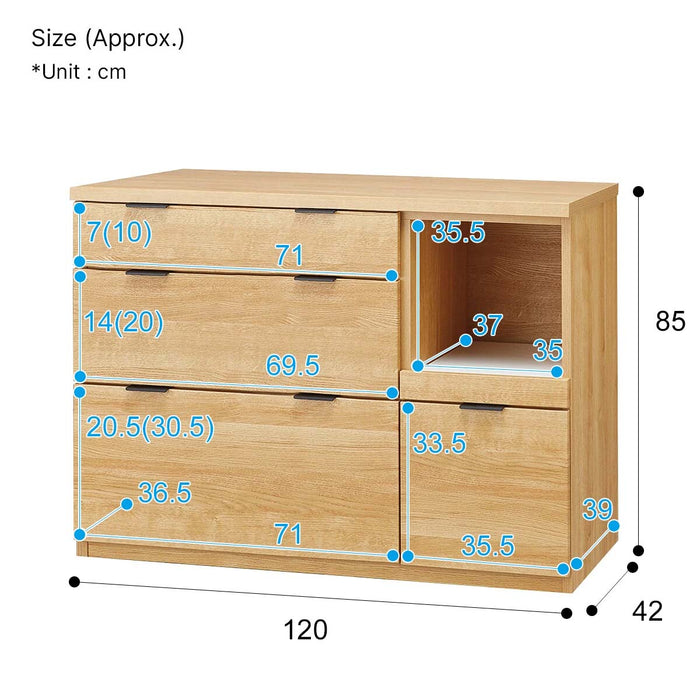 CABINET ETONA 120CT LBR