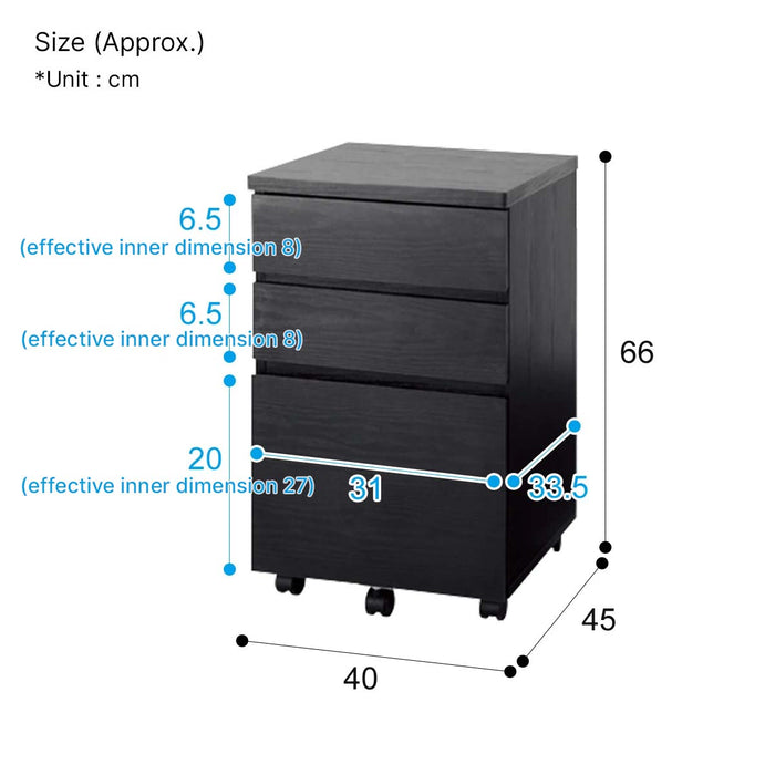 PEDESTAL PREFE 40 BK