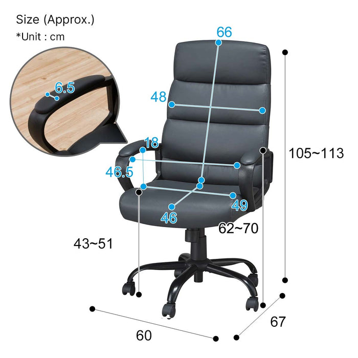 DESK CHAIR FASE KD BK