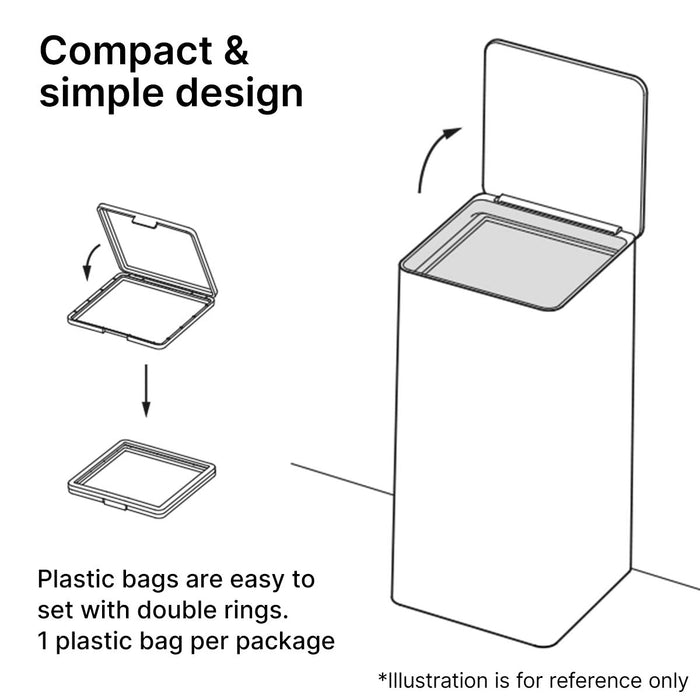 TOILET DUSTBIN 95X95X200 GY