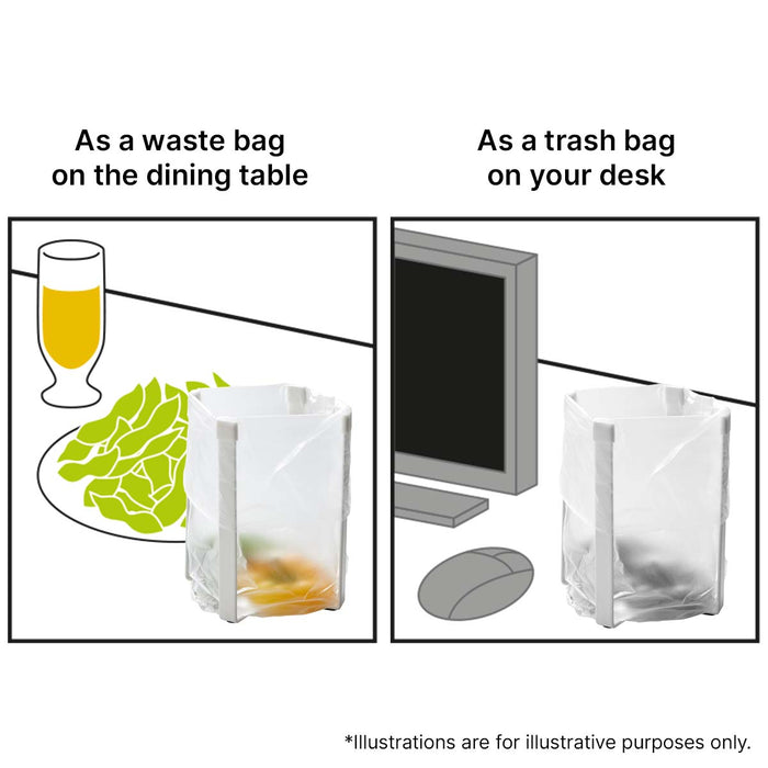 PLASTIC BAG HOLDER FLAT WH