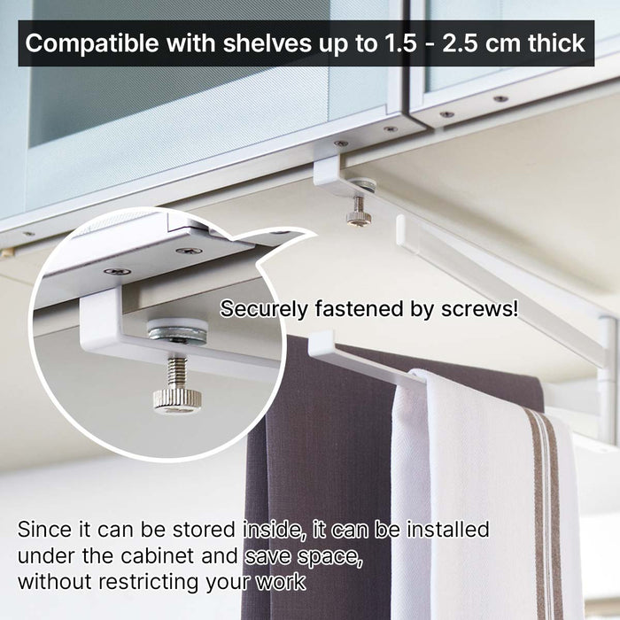 WALL CABINET CLOTH HANGER FLAT WH