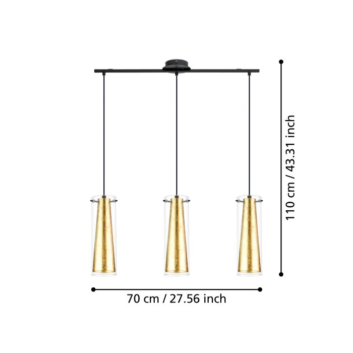 PENDANT LAMP 97652 GLD 3L GD