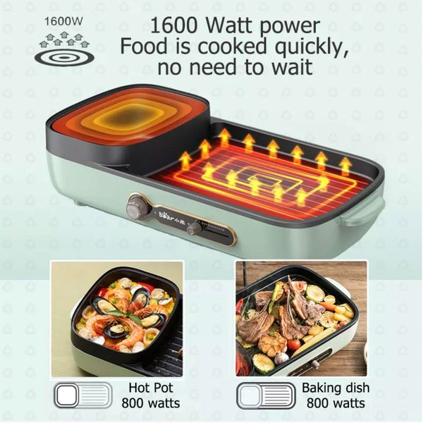 MULTI-FUNCTION GRILL AND HOT POT BEAR DKL-C15G1