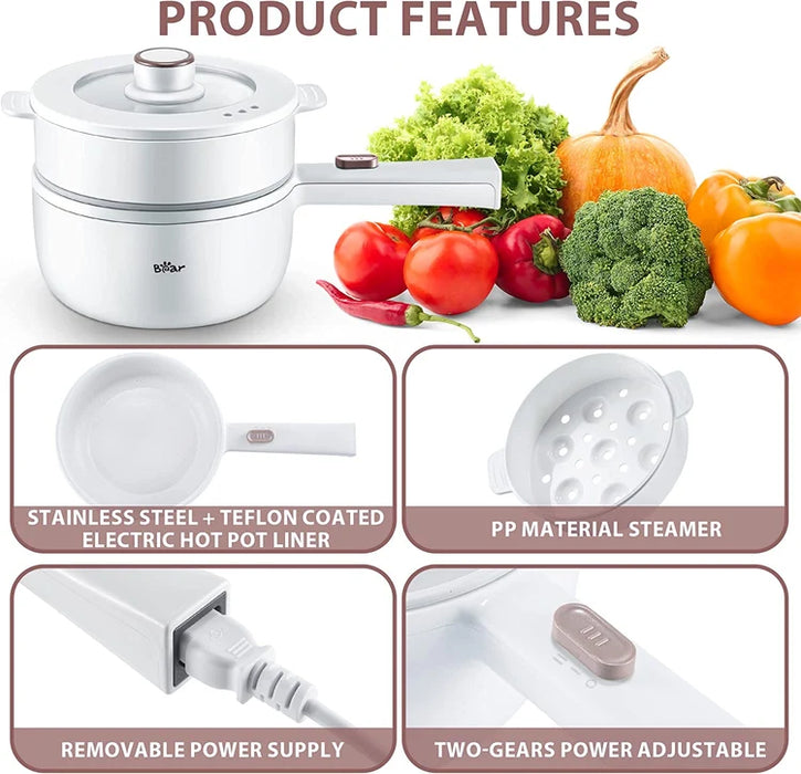 MULTI-FUNCTION ELECTRIC POT 1.6L BEAR DRG-E15F2