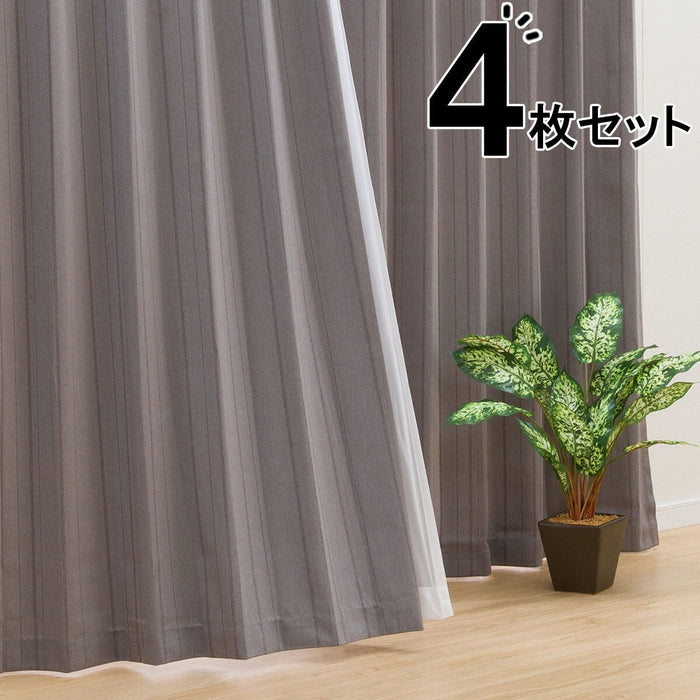 4P CURTAIN N-RUSSET GY 100X135X4