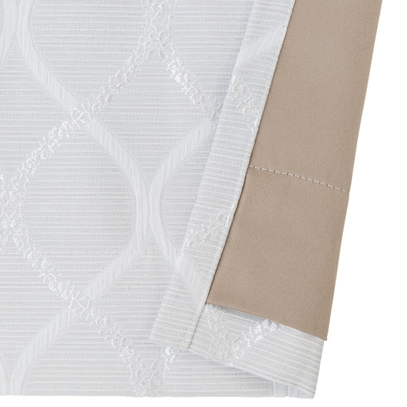 CURTAIN PATTERN2 GY 150X178X2