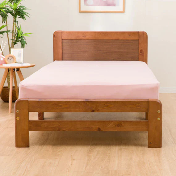 GA TRẢI GIƯỜNG CO GIÃN N FIT FT03 TRƠN MÀU HỒNG SIZE SS-S