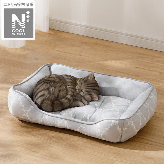 PET BED N-COOL WSP L-SQUARE GY S244