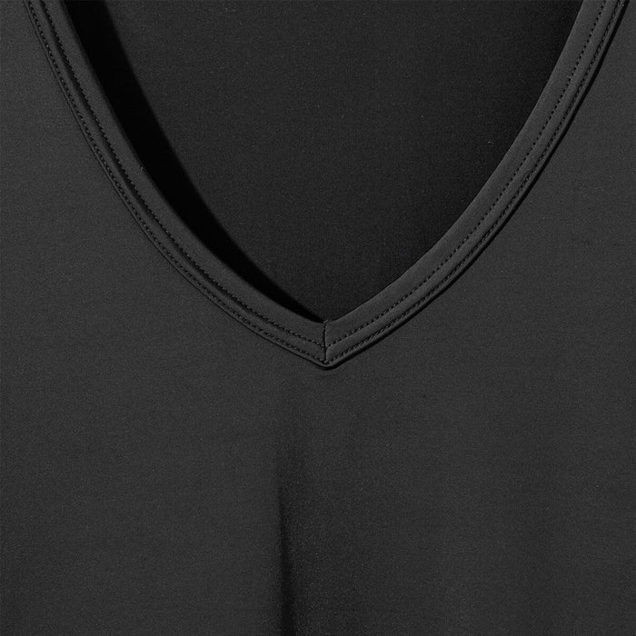 ÁO THUN NAM SIÊU MÁT CỔ TIM MÀU ĐEN SIZE L