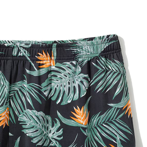 MEN SUPER COOL ROOMWEAR SET BOTANICAL BK  L
