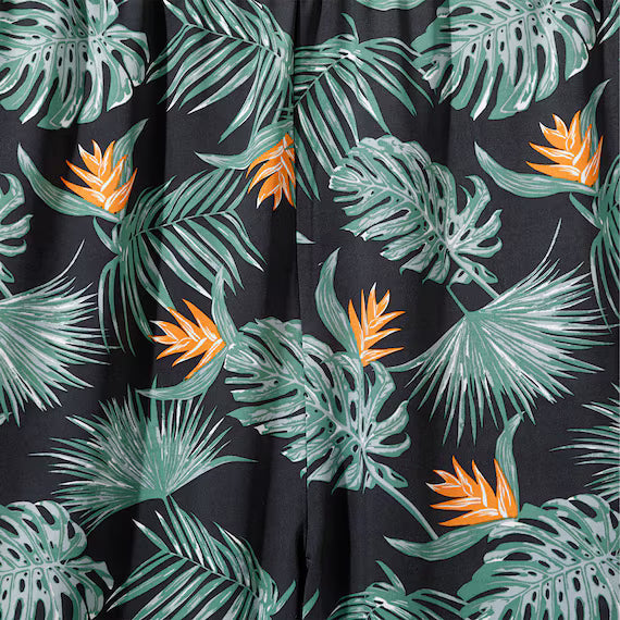 MEN SUPER COOL ROOMWEAR SET BOTANICAL BK  L