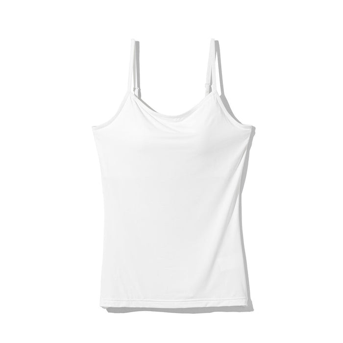 ÁO CAMISOLE MÁT CÓ CÚP NGỰC MÀU TRẮNG L