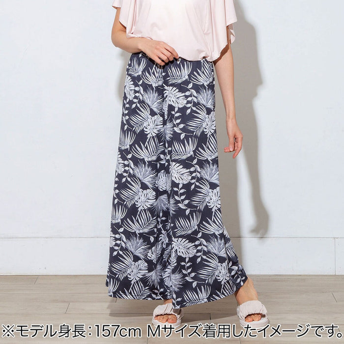 WOMEN'S COOL LONG LENGTH ROOM PANTS LEAF PATTERN M