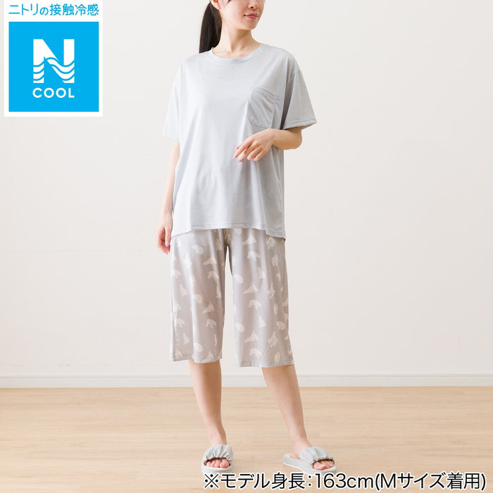 BỘ ĐỒ MẶC NHÀ HỌA TIẾT GẤU XANH XÁM M