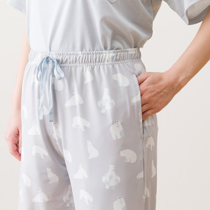 BỘ ĐỒ MẶC NHÀ HỌA TIẾT GẤU XANH XÁM M