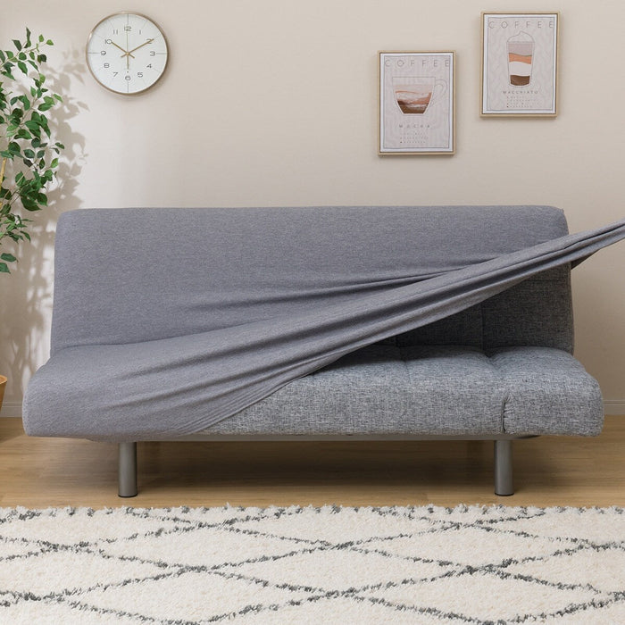 STRECH SOFABED COVER MOTTLE GY