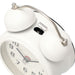 3 INCHES TABLE TWIN BELL ALARM CLOCK 03BC - PALTY BELL R-WH