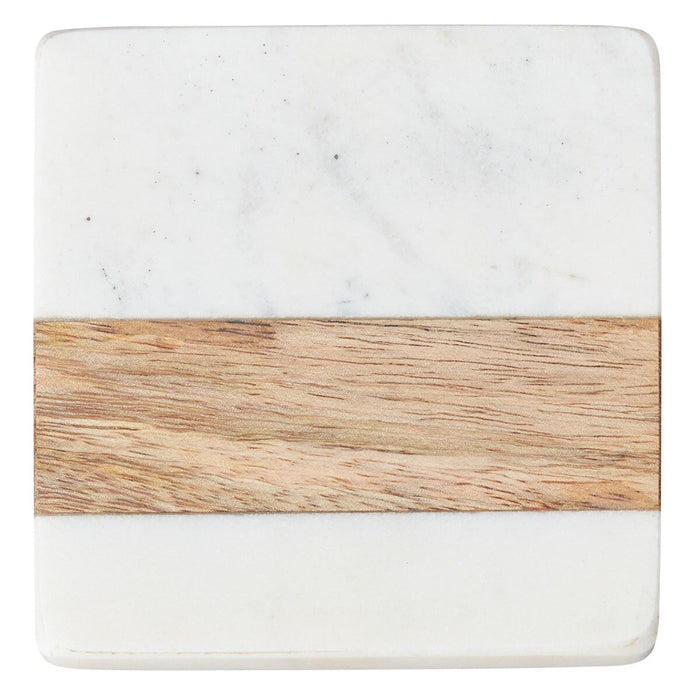 MARBLE AND WOOD COASTER SQUARE IV