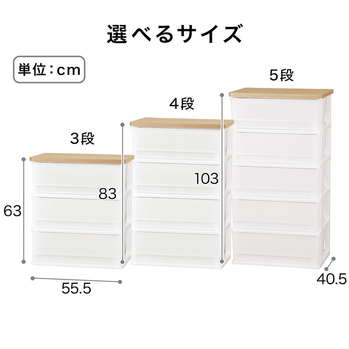 WOOD GRAIN CHEST DRAWER-3D LBR