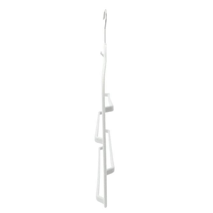 NON-SLIP SKIRT & PANTS HANGER FLOCKY 4TIER GY